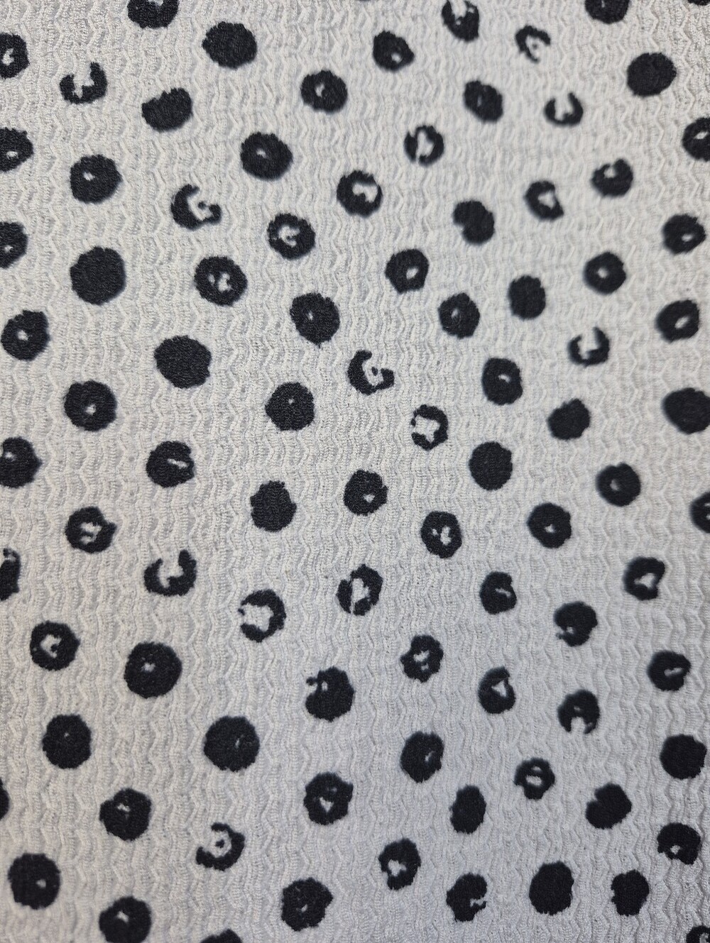 Northern Reflections Textured Polka Dot V-Neck Blouse Puff Sleeve Small - Picture 8 of 8